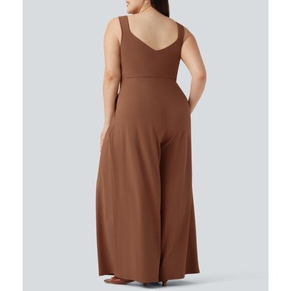 Halara U Back Sleeveless Casual Plus Size Jumpsuit with Pockets Size 2X NWT - Picture 2 of 15